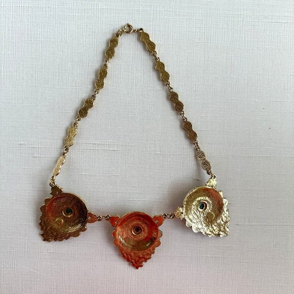 1960s Gold Medallion Bib Necklace - Picture 13 of 16